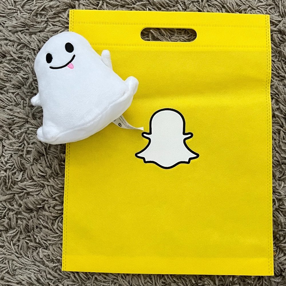 SNAPCHAT Ghost Plushie / Reusable Bag